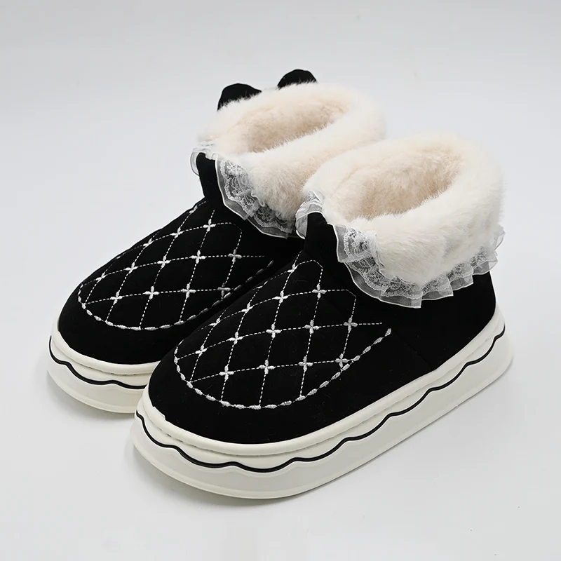 ເກີບ bow bow lace bow